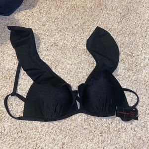 Black triangle bikini top